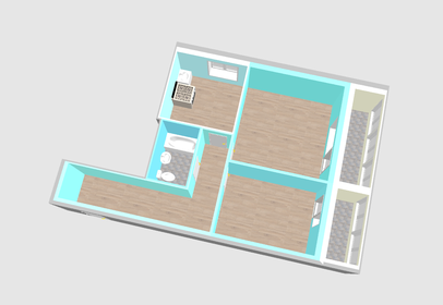 Квартира 54,7 м², 2-комнатная - изображение 2