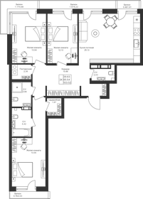 Квартира 103,5 м², 3-комнатная - изображение 1