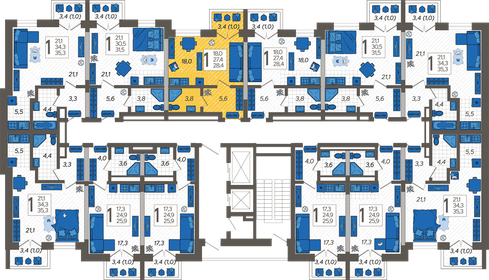 28,4 м², квартира-студия 10 911 280 ₽ - изображение 12