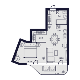 54,7 м², 2-комнатные апартаменты 15 570 685 ₽ - изображение 8