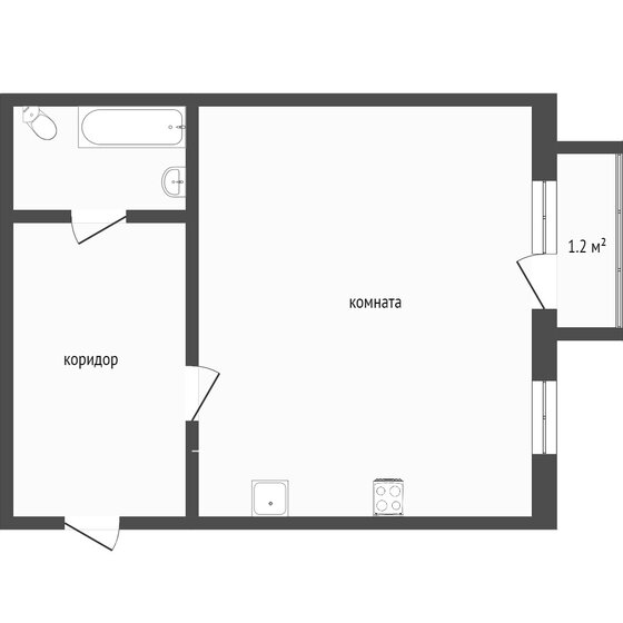 32,4 м², 1-комнатная квартира 4 000 000 ₽ - изображение 35