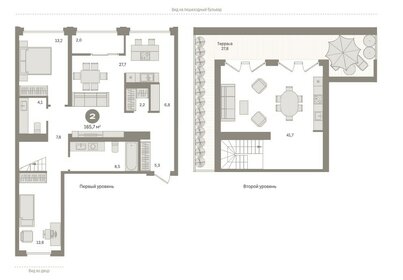 Квартира 165,7 м², 3-комнатная - изображение 1