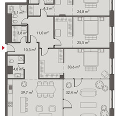Квартира 198,7 м², 4-комнатные - изображение 1