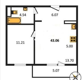 Квартира 43,9 м², 2-комнатная - изображение 1