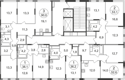 52,4 м², 2-комнатная квартира 12 638 137 ₽ - изображение 26