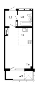 36,1 м², квартира-студия 5 776 000 ₽ - изображение 14
