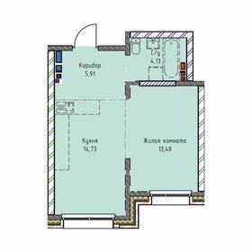 Квартира 38,3 м², 1-комнатная - изображение 1