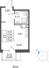 21,8 м², квартира-студия 5 685 441 ₽ - изображение 24