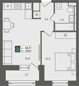 32,7 м², 1-комнатная квартира 3 000 000 ₽ - изображение 79