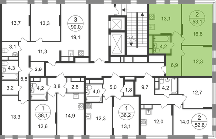 52,6 м², 2-комнатная квартира 14 868 058 ₽ - изображение 77