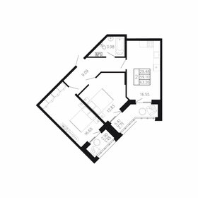 84,7 м², 3-комнатная квартира 9 999 320 ₽ - изображение 19