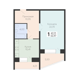 53,4 м², 1-комнатная квартира 4 744 593 ₽ - изображение 9