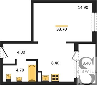 33,7 м², 1-комнатная квартира 4 270 000 ₽ - изображение 20