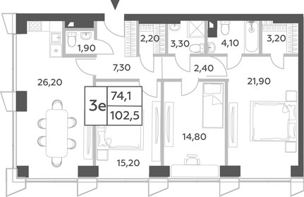 97,6 м², 4-комнатная квартира 42 373 432 ₽ - изображение 12