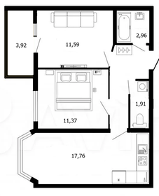 Квартира 52 м², 2-комнатная - изображение 1