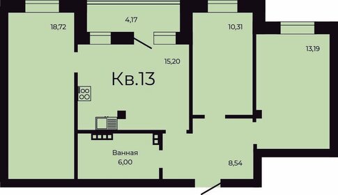 Квартира 74,1 м², 3-комнатная - изображение 1