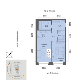 59,1 м², 2-комнатная квартира 8 326 100 ₽ - изображение 16