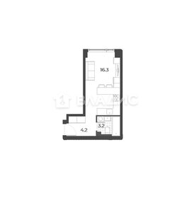 Квартира 23,8 м², студия - изображение 1