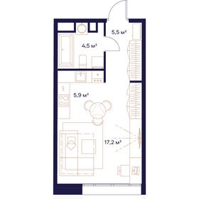 26 м², 1-комнатная квартира 8 350 000 ₽ - изображение 144