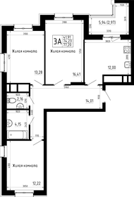 Квартира 77,2 м², 3-комнатная - изображение 1