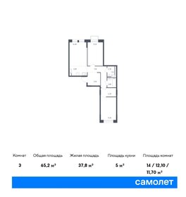 Квартира 65,2 м², 2-комнатная - изображение 1