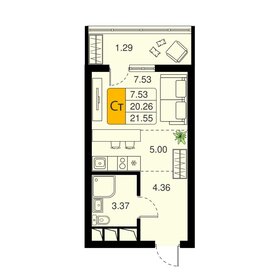 21 м², квартира-студия 6 109 425 ₽ - изображение 22