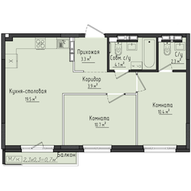 55 м², 3-комнатная квартира 4 999 000 ₽ - изображение 6