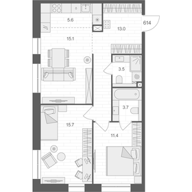 66,8 м², 2-комнатная квартира 29 062 476 ₽ - изображение 15