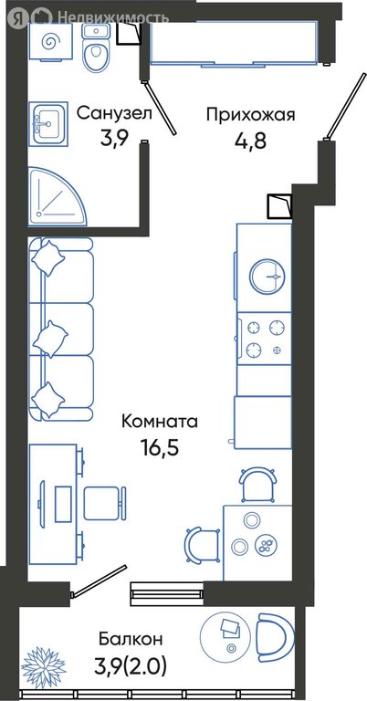 Варианты планировок ЖК «Облака» - планировка 2