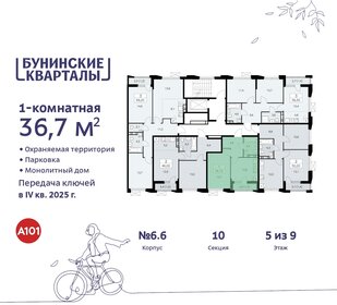 Квартира 36,7 м², 1-комнатная - изображение 2