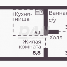 Квартира 21 м², 1-комнатная - изображение 2