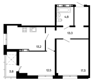 62 м², 2-комнатная квартира 9 700 000 ₽ - изображение 25