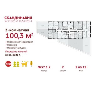 92,6 м², 3-комнатная квартира 21 730 384 ₽ - изображение 25