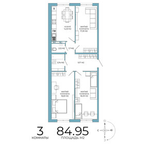 Квартира 85 м², 3-комнатная - изображение 1