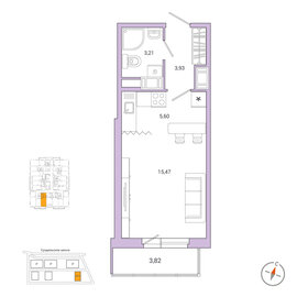 29,3 м², квартира-студия 5 230 000 ₽ - изображение 85