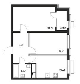 Квартира 64,1 м², 2-комнатная - изображение 1