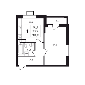 32 м², 1-комнатная квартира 2 750 000 ₽ - изображение 72