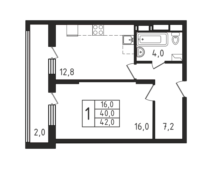 42 м², 1-комнатная квартира 7 880 250 ₽ - изображение 51