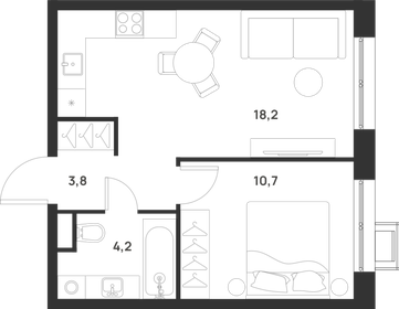 37,4 м², 1-комнатная квартира 11 033 000 ₽ - изображение 20