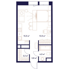 39,8 м², 1-комнатная квартира 28 620 180 ₽ - изображение 6