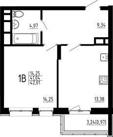 42 м², 1-комнатная квартира 9 030 000 ₽ - изображение 24