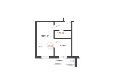 30 м², 1-комнатная квартира 1 570 000 ₽ - изображение 59