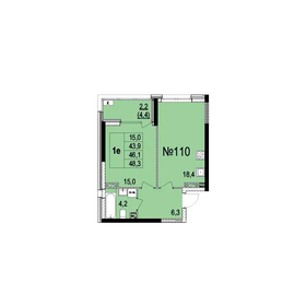 44,4 м², 2-комнатная квартира 4 580 000 ₽ - изображение 94