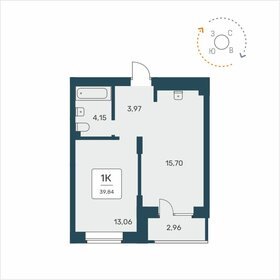 Квартира 39,8 м², 1-комнатная - изображение 1