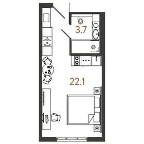 41,4 м², 2-комнатная квартира 8 000 000 ₽ - изображение 121