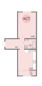 Квартира 41,8 м², 1-комнатная - изображение 2