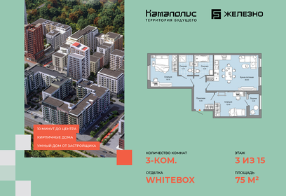 Квартира 75 м², 3-комнатная - изображение 1