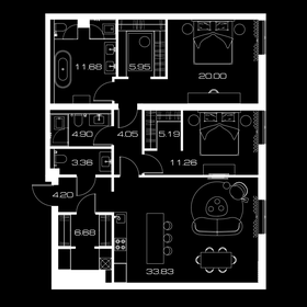 110,5 м², 2-комнатная квартира 67 184 000 ₽ - изображение 43