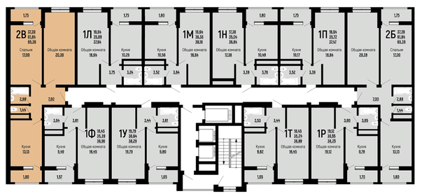 65,4 м², 2-комнатная квартира 7 643 960 ₽ - изображение 10