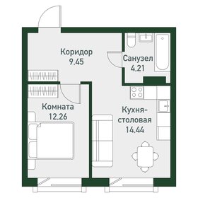 39,4 м², 1-комнатная квартира 5 041 920 ₽ - изображение 18